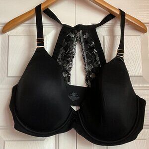 NWT SOMA Embraceable Signature Perfect Lace Racerback Bra 40DDD in Black